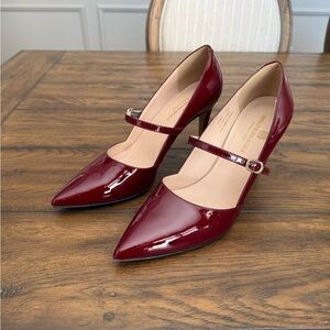 Bruno Magli Dark Red Patent Leather Heels